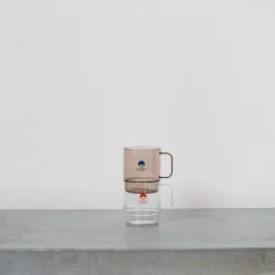 2160 BEAMS Mug Transparent - Marron & Bleu