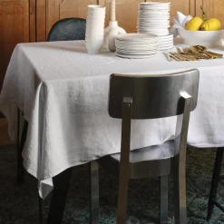 200 LINTEX Nappe en lin lavé - Blanc Optique