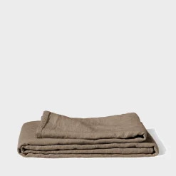 200 LINTEX Nappe en lin lavé - Brun Cha Iro