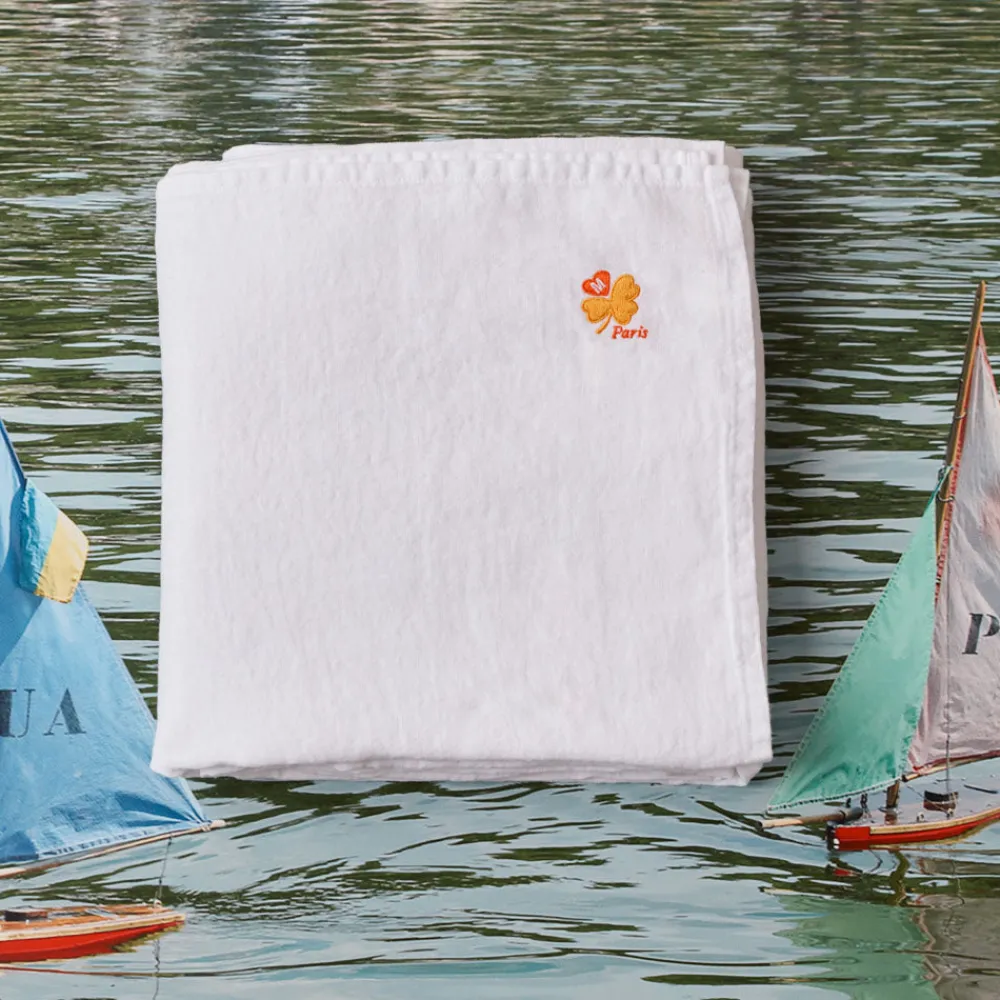 0 Nappe en lin lavé - Trèfle Jaune