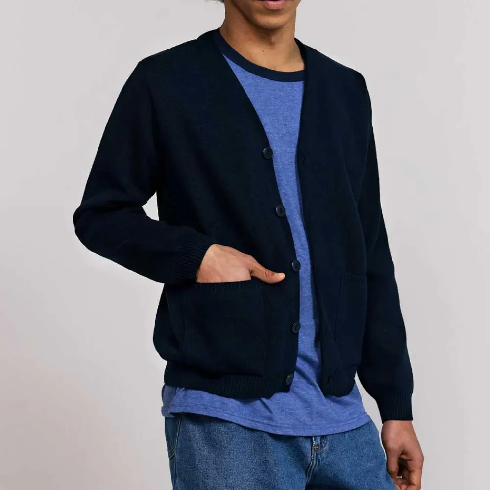 NITTO KNITWEAR - Cardigan Youri - Marine
