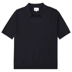 Norse Projects - Polo Lief en lin et coton - Marine
