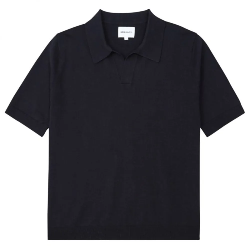 Norse Projects - Polo Lief en lin et coton - Marine