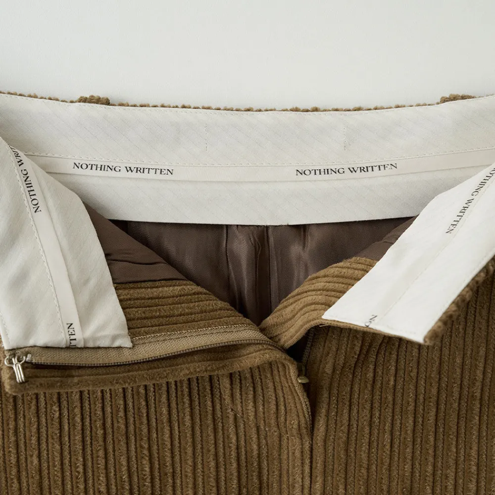 Women Nothing Written - Jupe velours - Camel