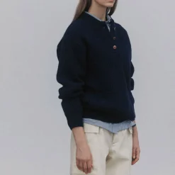 Women Nothing Written - Pull Henri - Marine