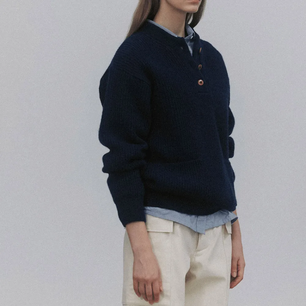 Women Nothing Written - Pull Henri - Marine