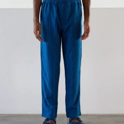 Original Madras Trading Co - Pantalon N65 Lax Drawstring - Bleu rayé