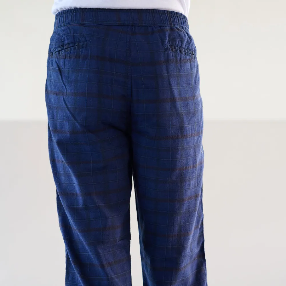 Original Madras Trading Co - Pantalon N65 Lax Drawstring - Bleu