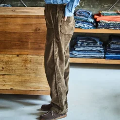 ORSLOW - Pantalon French Work Velours Côtelé - Marron foncé