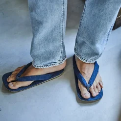 ORSLOW - Tong en jeans Setta - Bleu