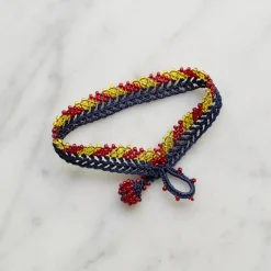 Women OTTOMANIA - Bracelet crochet Stripes - Bleu foncé