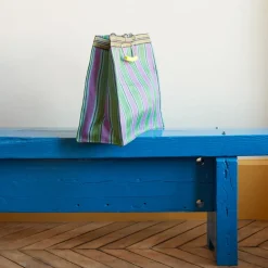1414 PUEBCO Panier carré - Vert & Violet