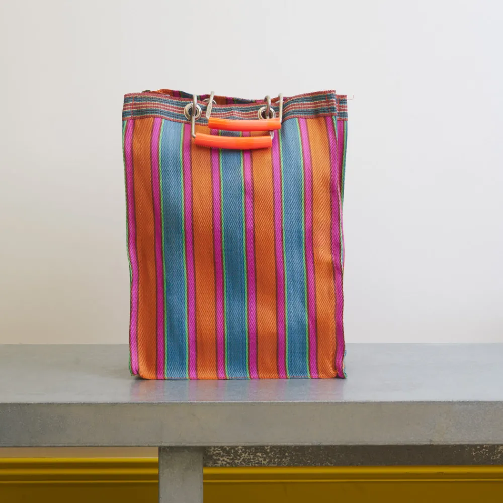 1414 PUEBCO Panier Haut - Orange & Rose