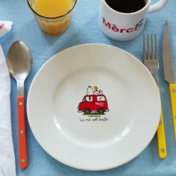 1859 ESSEASCREEN Peanuts x Merci - Assiette à dessert - Voiture