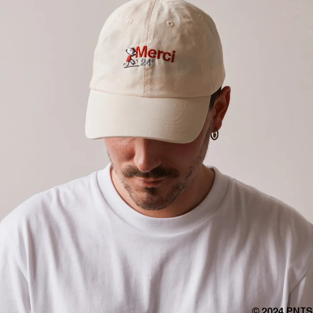 Women M05 Peanuts x Merci - Casquette Merci 24' - Ecru