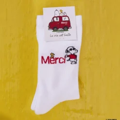 Women F01 Peanuts x Merci - Chaussettes - Blanc