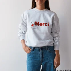 Women M05 Peanuts x Merci - Sweat Merci 24 - Gris