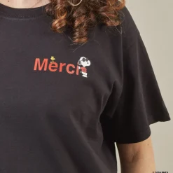 Women M05 Peanuts x Merci - T-Shirt Merci - Noir