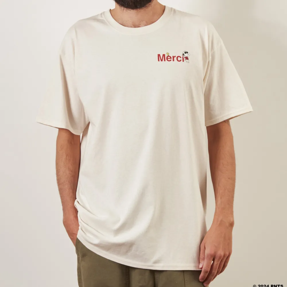 Women M05 Peanuts x Merci - T-Shirt Merci - Ecru