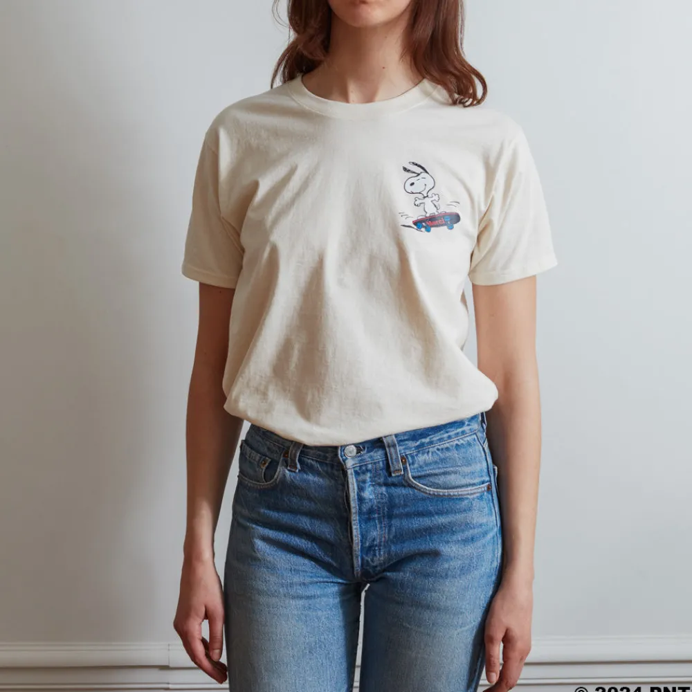 Women M05 Peanuts x Merci - T-Shirt Skate - Ecru