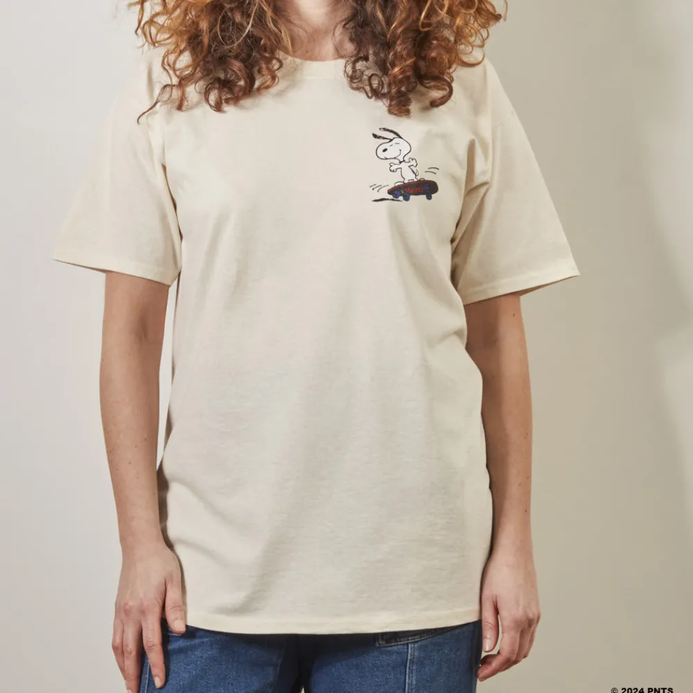 Women M05 Peanuts x Merci - T-Shirt Skate - Ecru