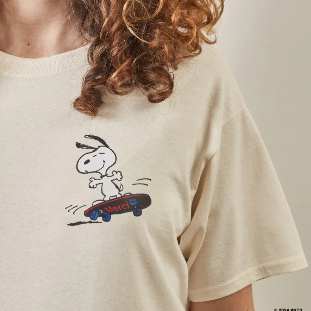 Women M05 Peanuts x Merci - T-Shirt Skate - Ecru