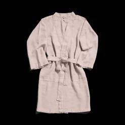 200 LINTEX Peignoir en lin - Nid d'abeille - Beige Rosé