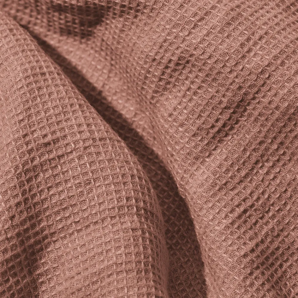 200 LINTEX Peignoir en lin - Nid d'abeille - Rose Argile