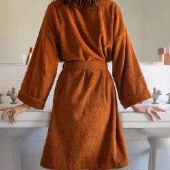 2100 GAZEX Peignoir en éponge - Brique de Sienne