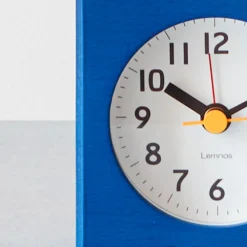 1091 LEMNOS Petit réveil carré - Bleu