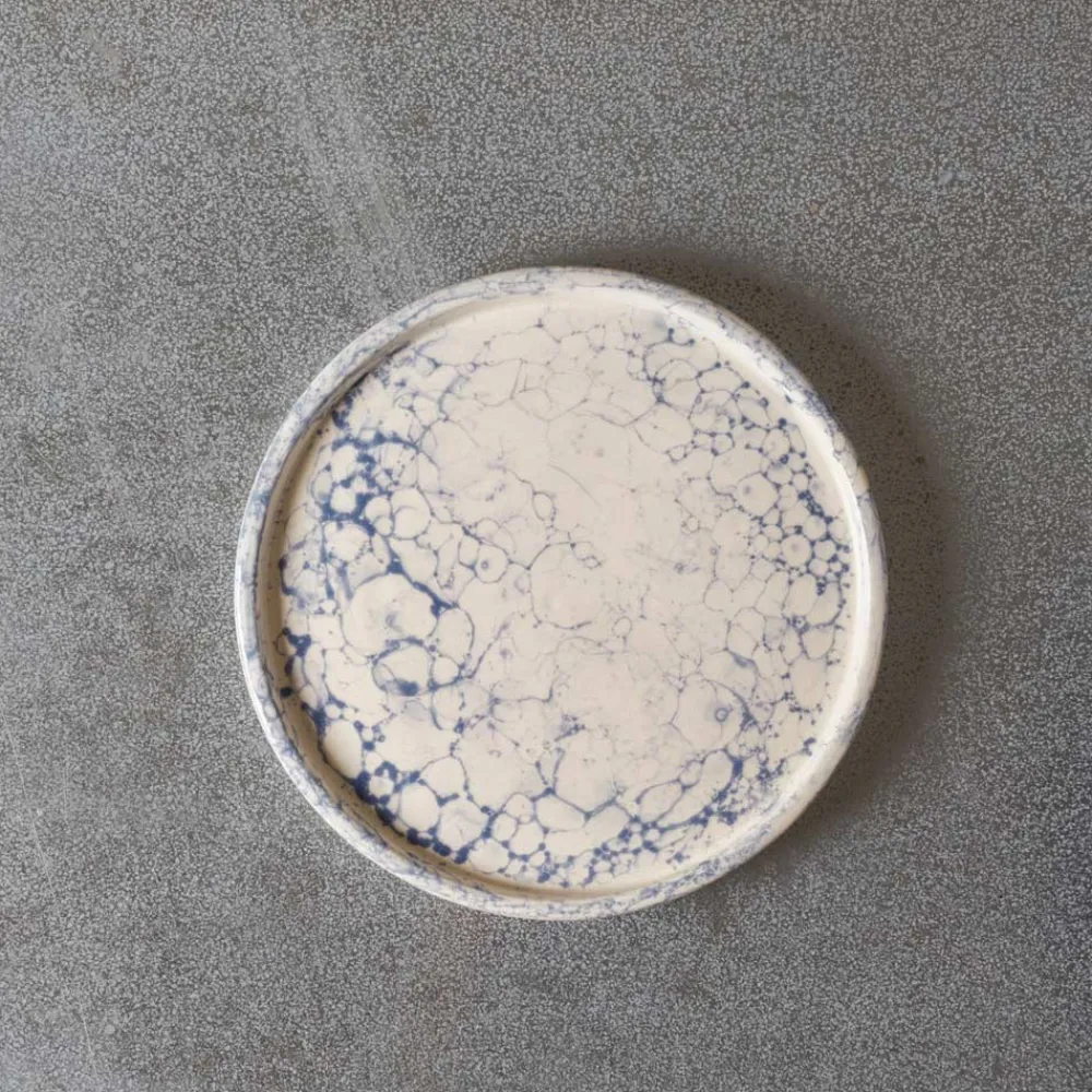 1026 DATCHA Petite assiette bulles - Bleu - Datcha