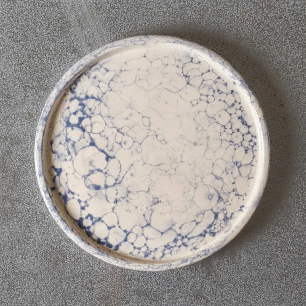 1026 DATCHA Petite assiette bulles - Bleu - Datcha