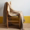 2959 BED AND PHILOSOPHY Plaid en chanvre Chalk - Naturel