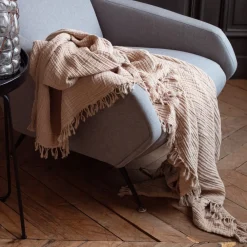 2100 GAZEX Plaid en gaze de coton - Beige Quai de Seine