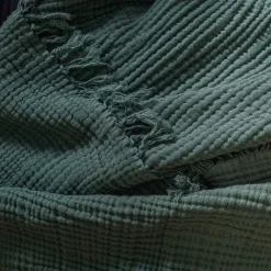 2100 GAZEX Plaid en gaze de coton - Vert Luxembourg