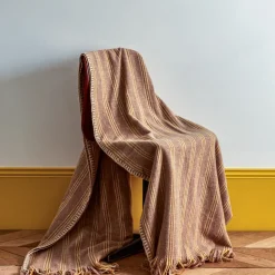 2959 BED AND PHILOSOPHY Plaid en laine Castor - Chamois