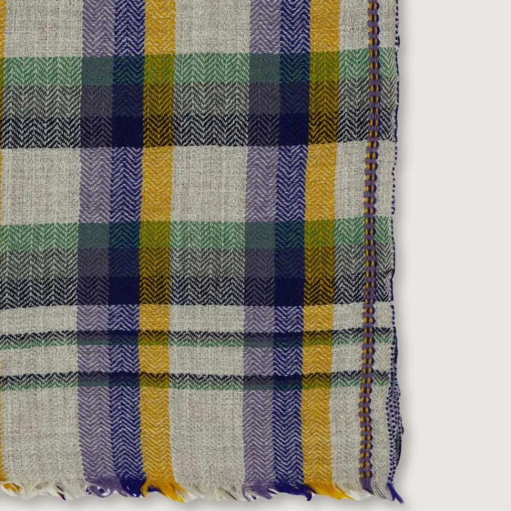 MOISMONT Plaid en laine n°82 - Kaki -