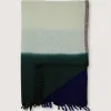 1050 MOISMONT Plaid en laine n°83 - Kaki & Bleu Encre - Moismont