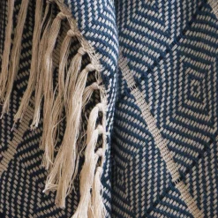2959 BED AND PHILOSOPHY Plaid en lin et coton Canyon - Denim