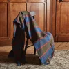 1492 MANTAS EZCARAY Plaid Shetland - Bleu & Vert