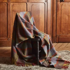 1492 MANTAS EZCARAY Plaid Shetland - Jaune & Vert