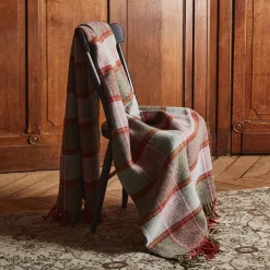 1492 MANTAS EZCARAY Plaid Shetland - Rose & Vert