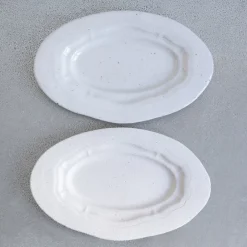 925 JARS CERAMISTES Plat oval Réfectoire - Sable Mat