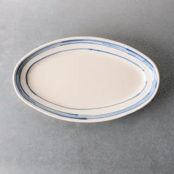 244 FASANO Plat ovale - Ligne Bleu