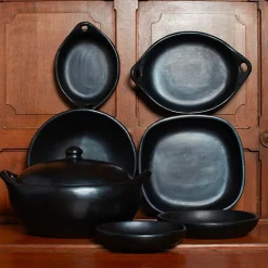 1950 INDIGENA Plat ovale Chamba - Noir