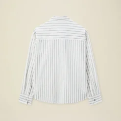 Women Pomandère - Chemise rayée - Blanche