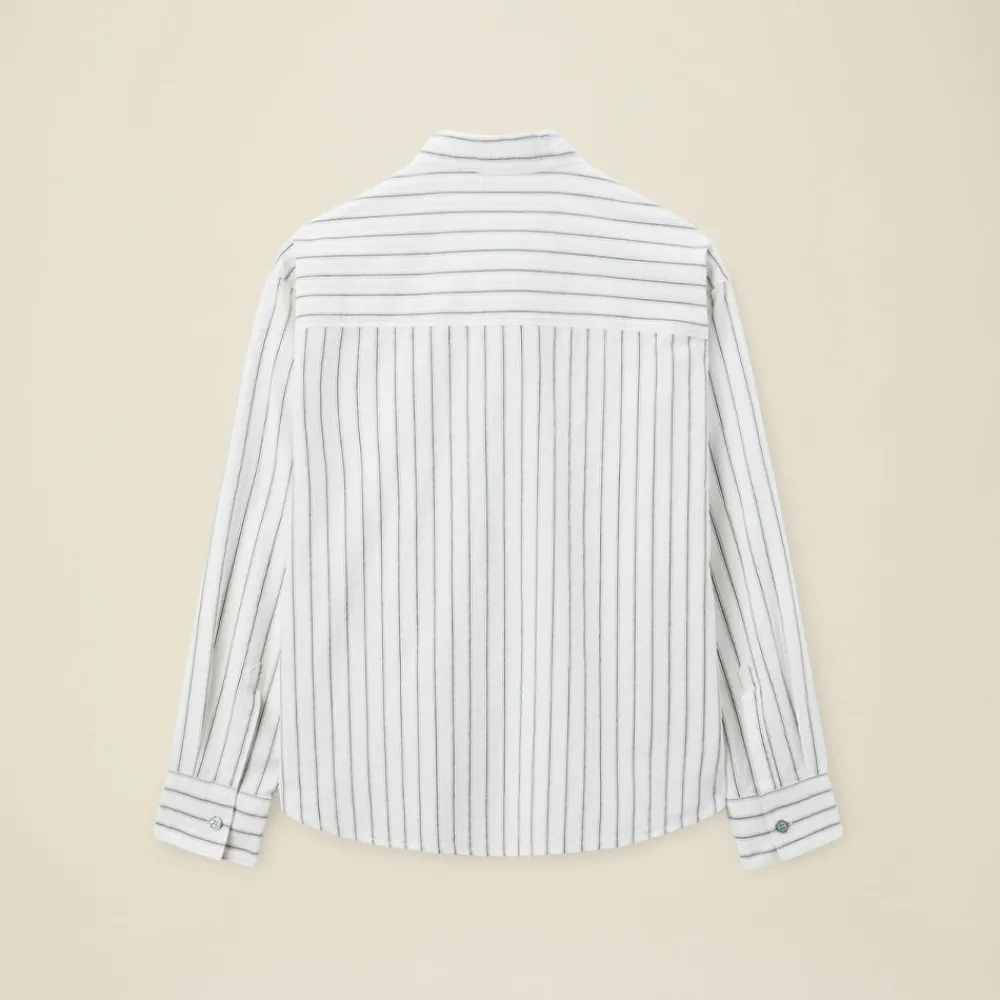 Women Pomandère - Chemise rayée - Blanche