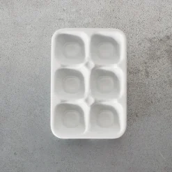 2031 MARUMITSU POTERIE Porte oeuf X6 - Blanc