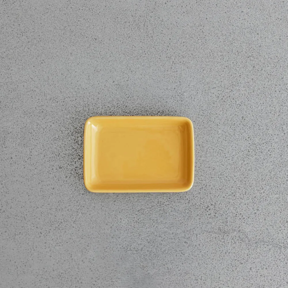 2135 MERIGOUS Porte-savon porcelaine - Jaune