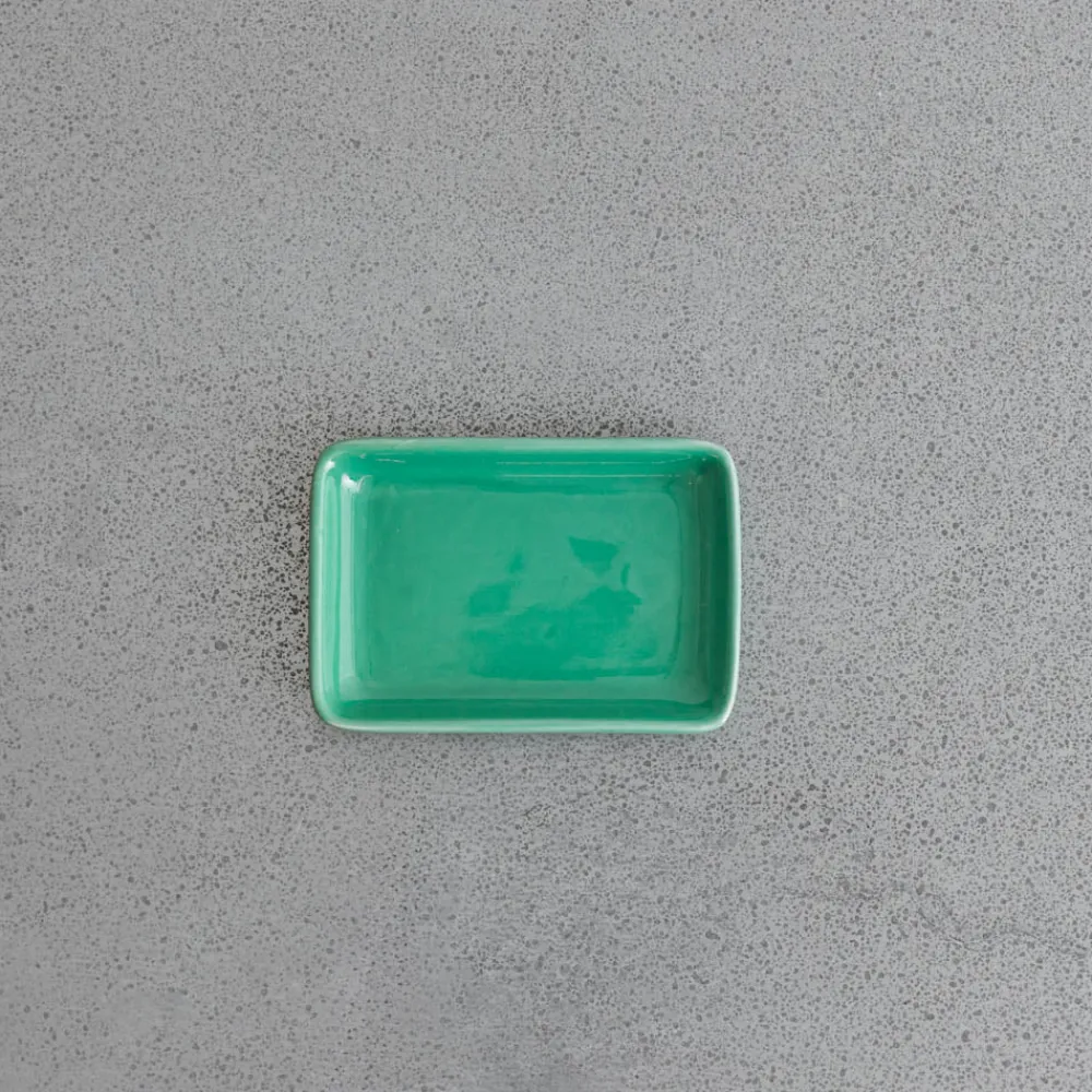 2135 MERIGOUS Porte-savon porcelaine - Vert